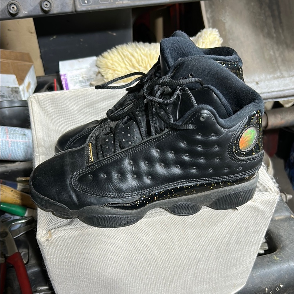 Jordan Black Sneakers Premium Leather High-Top